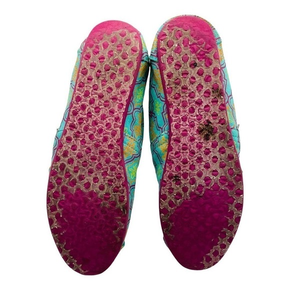 TOMS Women’s Sz 6 Aqua Moroccan Classic Alpargata Slip On Shoes - Picture 9 of 10